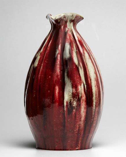 Red Art-Nouveau-Sang-de-Boeuf-Gourd-Vase-by-Pierre-Adrien-Dalpayrat Jason-Jacques-Gallery-NY