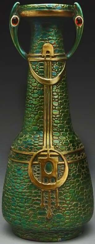 Austrian-Art-Nouveau-Ceramic-Vase-w