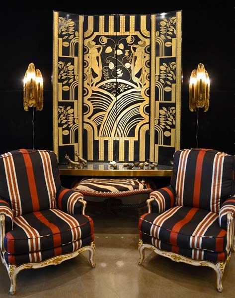 Black-Lacquer-and-Gold-Screen-Attributed-to-Paul-Feher- hybrid art deco - art nouveau