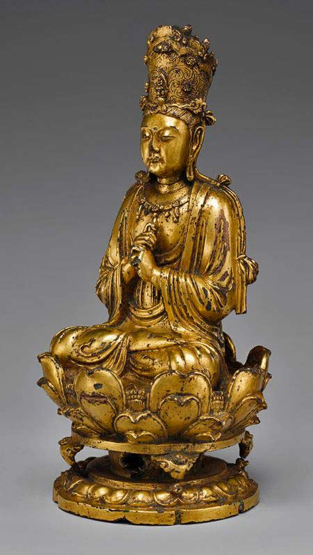CHINE-Buddha-Vairochana-with-the-wisdom-fist--the-right-fist-enclosing-the-index-finger-of-the-left