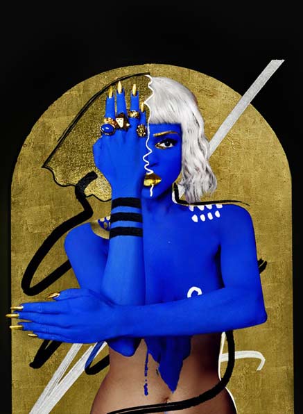 Lina-Viktor-body-paint-blue and gold background