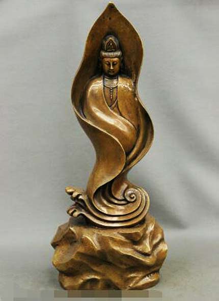 S4176-23-China-Buddhism-Copper-Bronze-GuanYin-Kwan-yin-Bodhisattva-font-b-Buddha-b-font-font