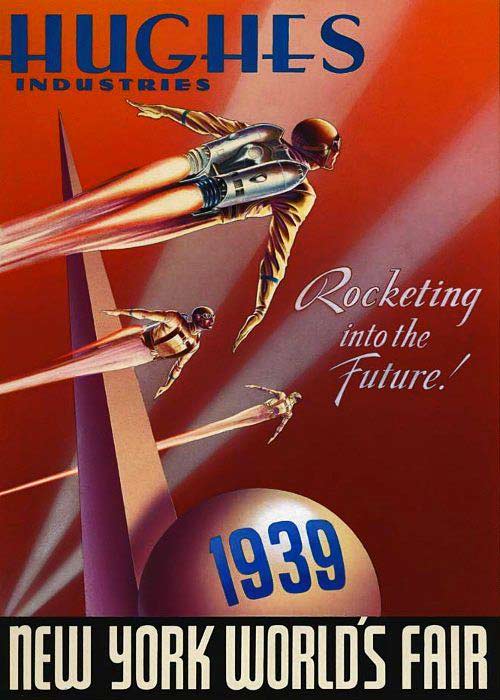 Hughs rocket furue poster NY World Fair