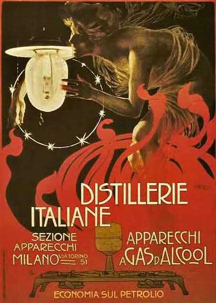 distillerie-italiane-1899 Art Nouveau poster
