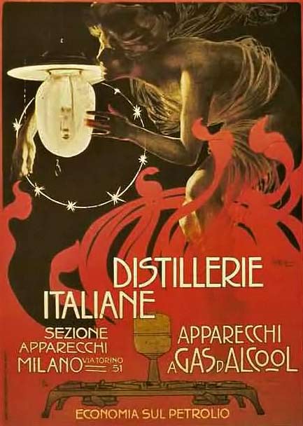 distillerie-italiane-1899 Art Nouveau poster