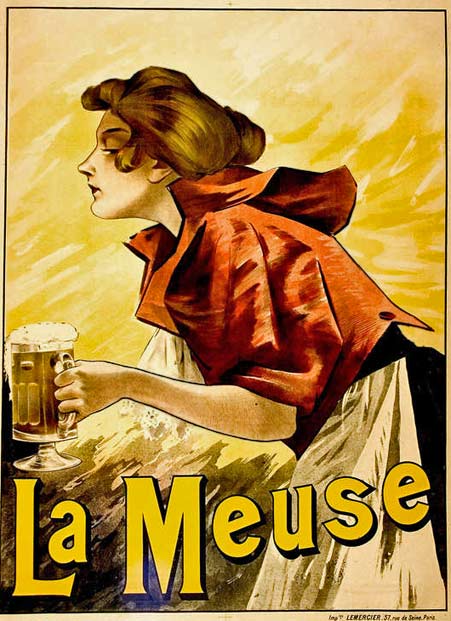 original-french-beer-scene-poster
