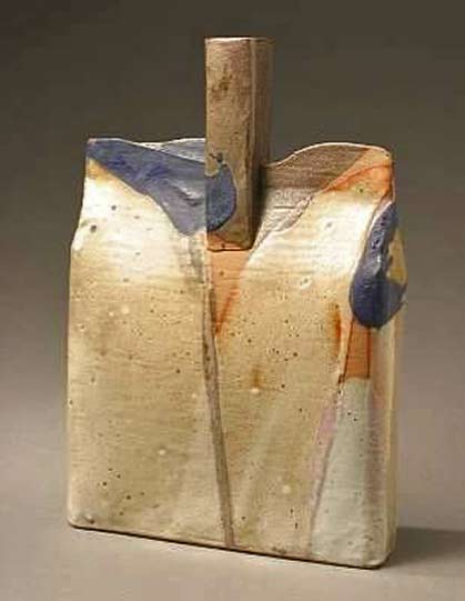 John Gill ceramic-bottle- in muted earthy colour tones