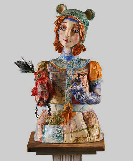 i-become-what-i-love Dreama Kattenbraker sculpture bust mixed media