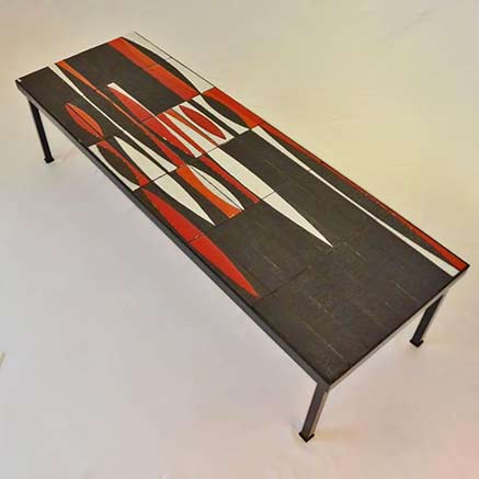 iconic-coffee-table-navette-by-roger-capron-circa-1950black-hammered-ceramic-tiles-white-orange-and-red-glazed-details-with-paraffins-technic