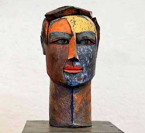 monica-van-den-berg photographer-lisa-hnatowicz --- abstract ceramic head bust