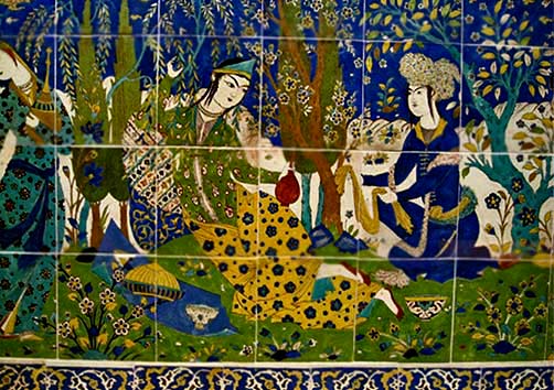 persian-paradise-garden-danielle-adjoubel ceramic tile wall art