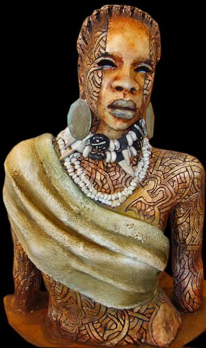 woodrow-nash-tribal African sculpture bust