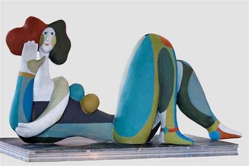 recling female sculpture by Roger Capron