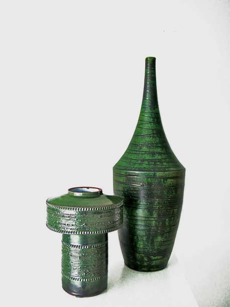 amphora-set-of-green-vases-60s