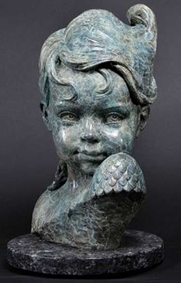 Philippe-Faraut sculpture bust of a girl