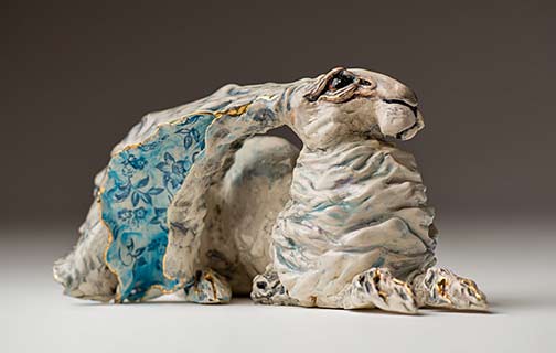 Gin-Durham---White-Hare sculpture