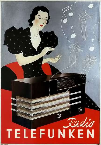Art Deco Telefunken poster