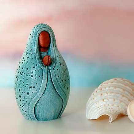 Virgen-de-Guadalupe-Goddess - Lindy Lawler turquoise ceramic goddess sculpture