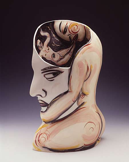 Akio Takamori figure and head sculpture