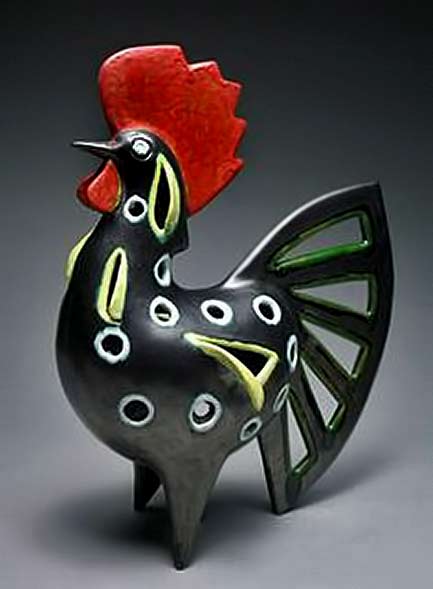 Marcello Fantoni mid century ceramic rooster