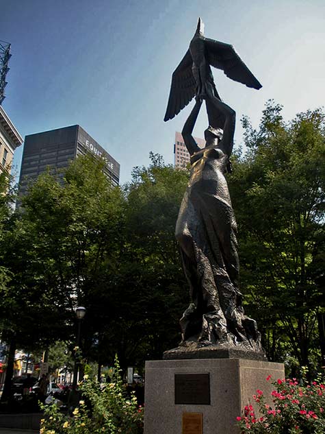 phoenix rising Atlanta park statue
