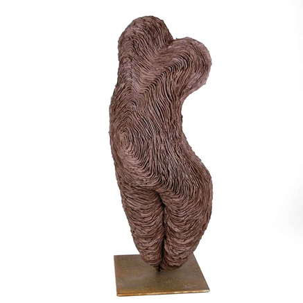 Isabelle-Leclerc brown swirl layered sculpture