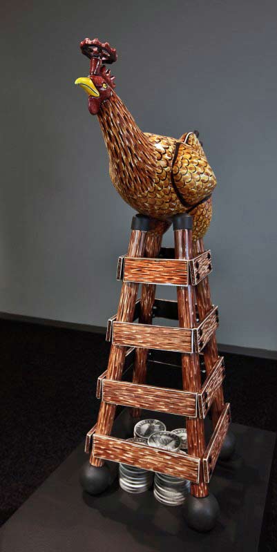 Jason-Walker, rooster sculpture