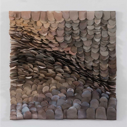 Jeanne-Opgenhaffen-textures ceramic wall sculpture