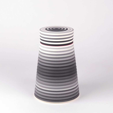 Jin-Eui-Kim horizontal striped ceramic sculpture