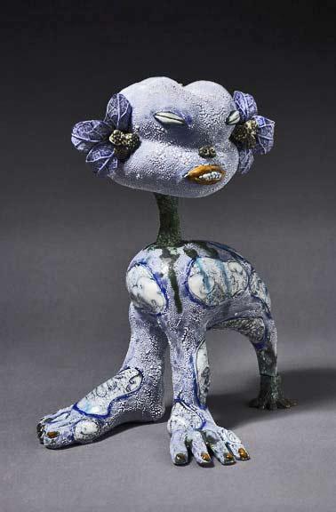 Kitty---ceramic-&-resin---Jenny-Orchard - mutation sculpture