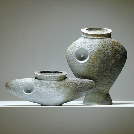 Martin-McWilliam-ceramic-contemporary vessels with textured surface