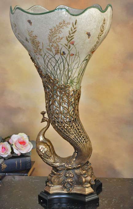 ArtDecor24 peacock vase