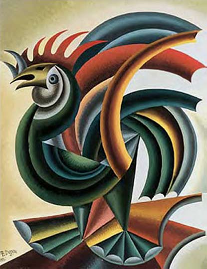 Depero-Fortunato rooster painting