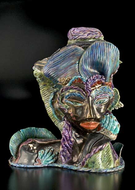 Suzy Birstein ceramic bust sculpture