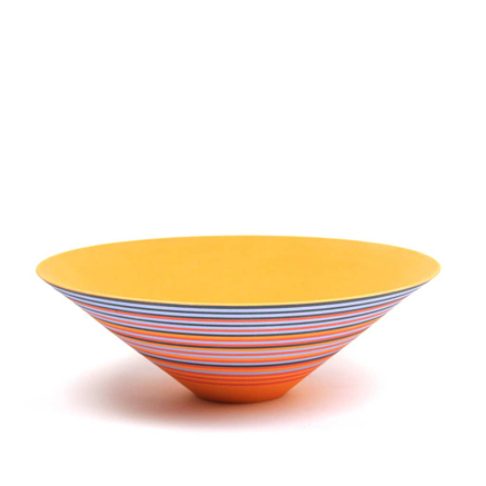 Sara Moorhouse-ceramic-striped horizontally bowl