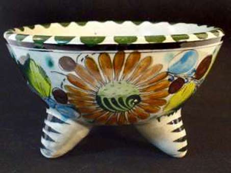 tonala-mexican-folk-art legged bowl