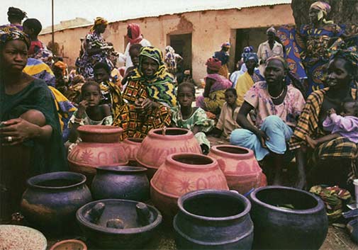 pottery market in Mali