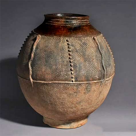 Bamana fabric textured pot - Mali