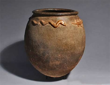 Baule pot with reptile motifs