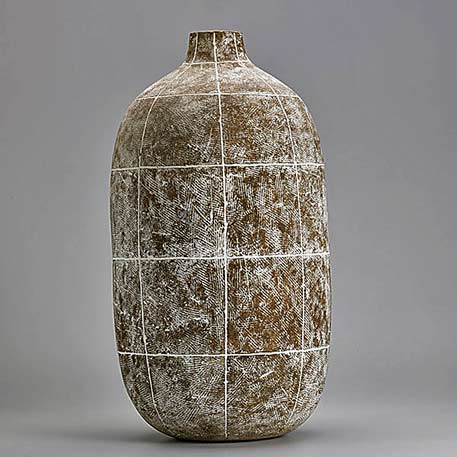 Claude Conover-Tall-ceramic-bottle vessel,