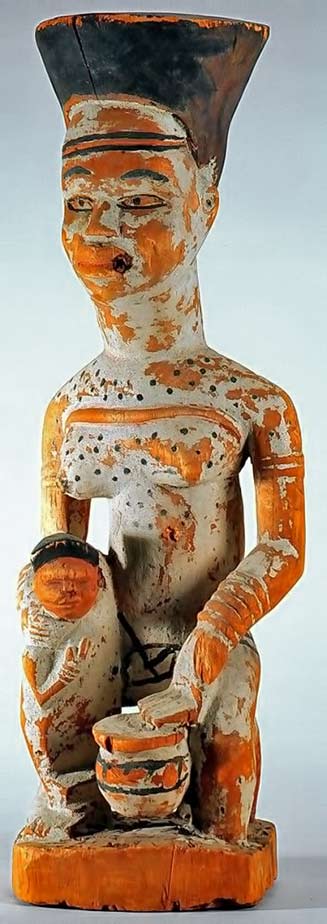 Mother and child sculpture - Yombe peoples, Congo