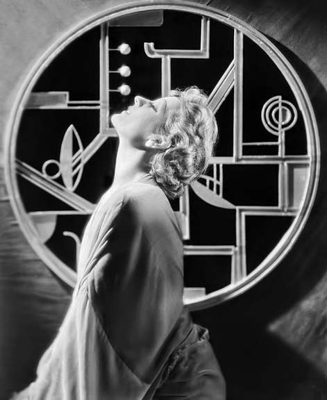 Juliette-Compton with art deco panel