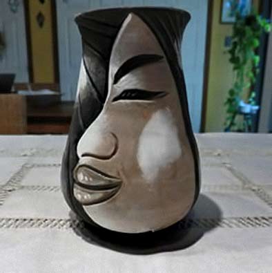 Homer Brown Wassi Art African Lady vase