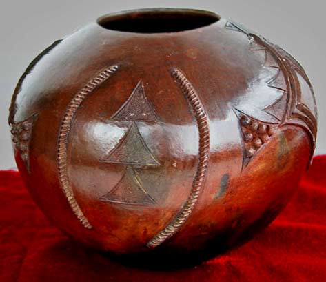 South African zulu clay pot