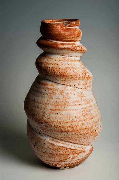 pottery speckled vase Bob Deane
