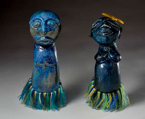 Cultural-Artefact,-Jimmy-K.= - two ceramic figures