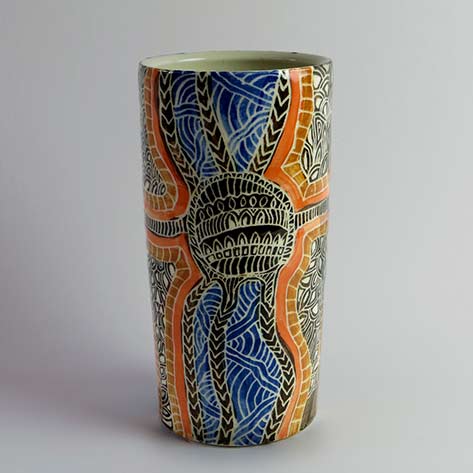 Anne-Thompson ceramic cylindrical vessel tapered