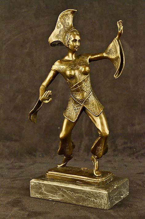 D.H.Chiparus Art Deco Dancer Bronze Sculpture Statue Figurine--Thai costume