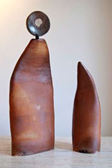 Ellarose-Savage ceramic sculpture ochre colour