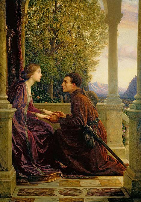 A pilgrim reunitses with his lover - Frank Bernard Dicksee - The End of the Quest